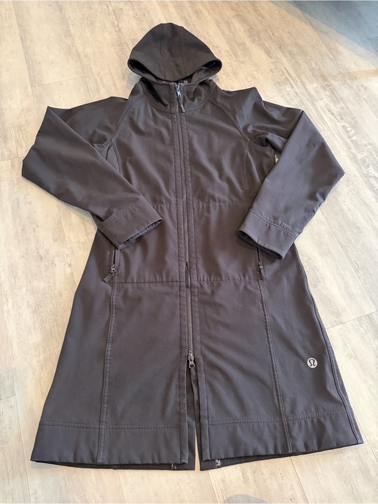 lululemon athletica Jackets & Blazers - lululemon athletica Long Hooded Jacket Coat in Black